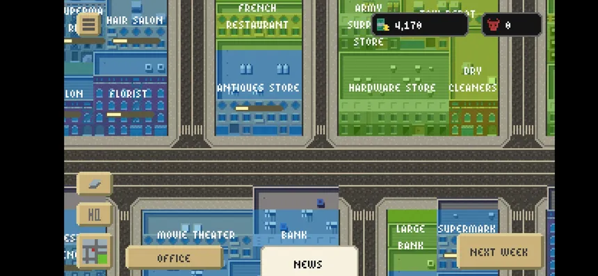Скриншот 3 к игре Pixel Gangsters: Mafia Manager