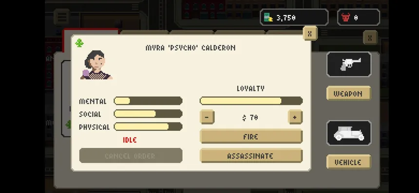 Скриншот 6 к игре Pixel Gangsters: Mafia Manager