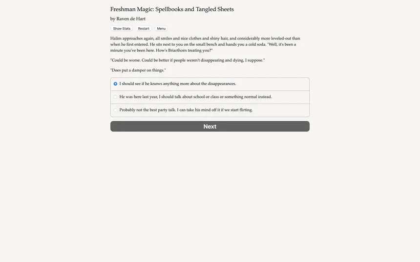Скриншот 2 к игре Freshman Magic: Spellbooks and Tangled Sheets