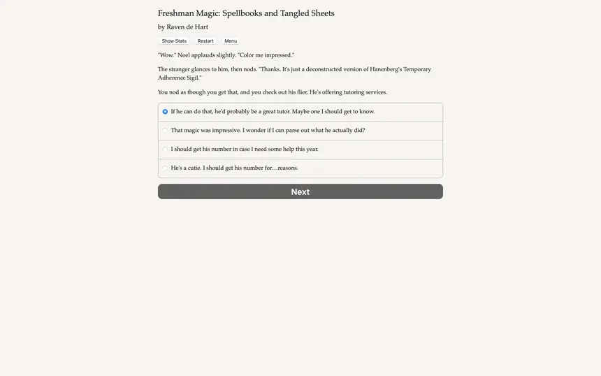 Скриншот 3 к игре Freshman Magic: Spellbooks and Tangled Sheets