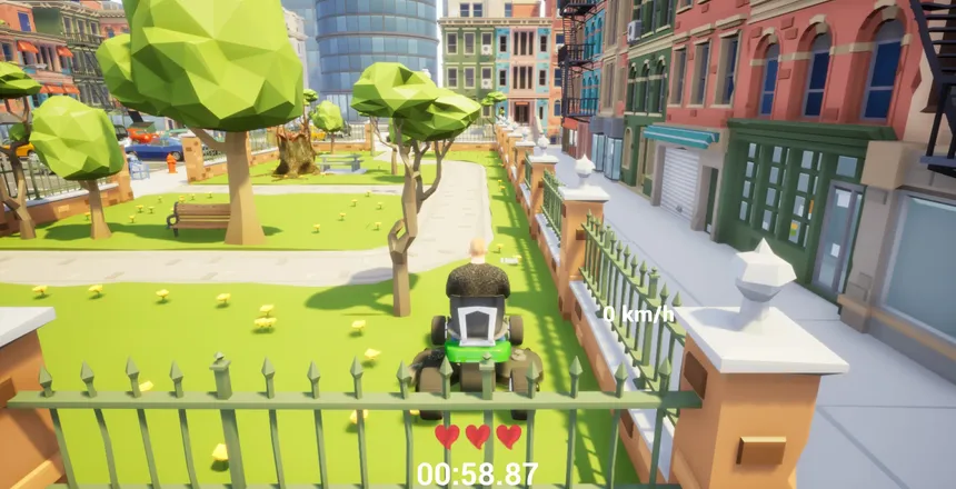 Скриншот 1 к игре Lawnmower game: Mortal Race