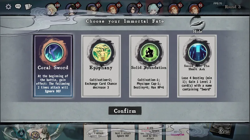Скриншот 3 к игре Yi Xian: The Cultivation Card Game