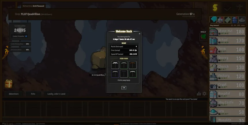 Скриншот 3 к игре More Ore - The Incremental Idle RPG