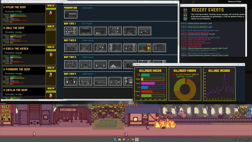 Скриншот 1 к игре Desktopia: A Desktop Village Simulator