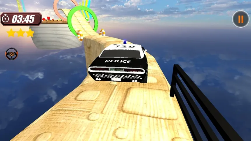 Скриншот 1 к игре Stunts Contest Police Car
