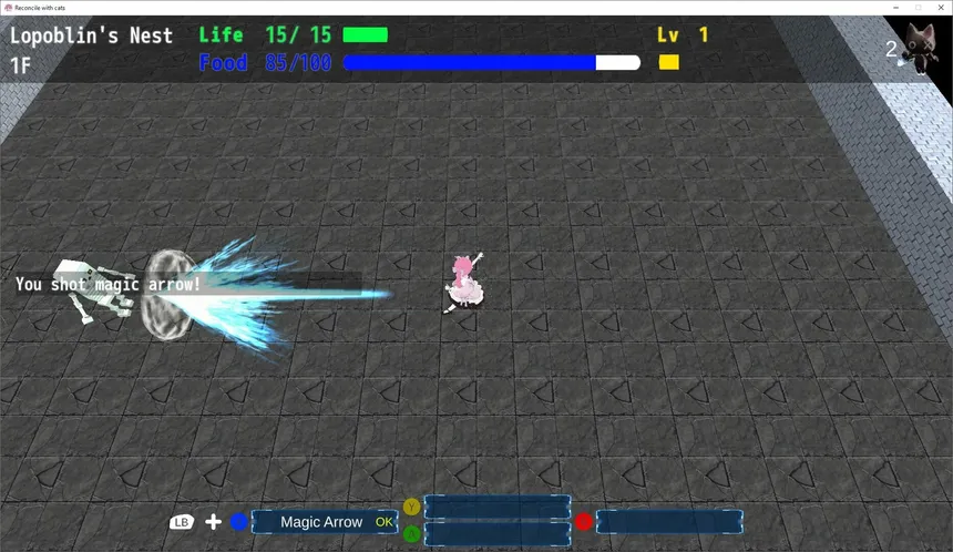 Скриншот 5 к игре Reconcile with cats [Cat + Tank + Ningen = RogueLike]