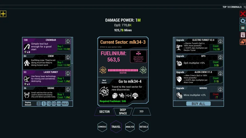 Скриншот 5 к игре AsteroIdle