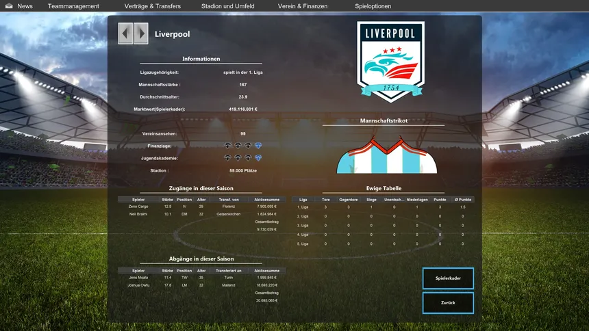Скриншот 3 к игре European Football Dynasty 2023