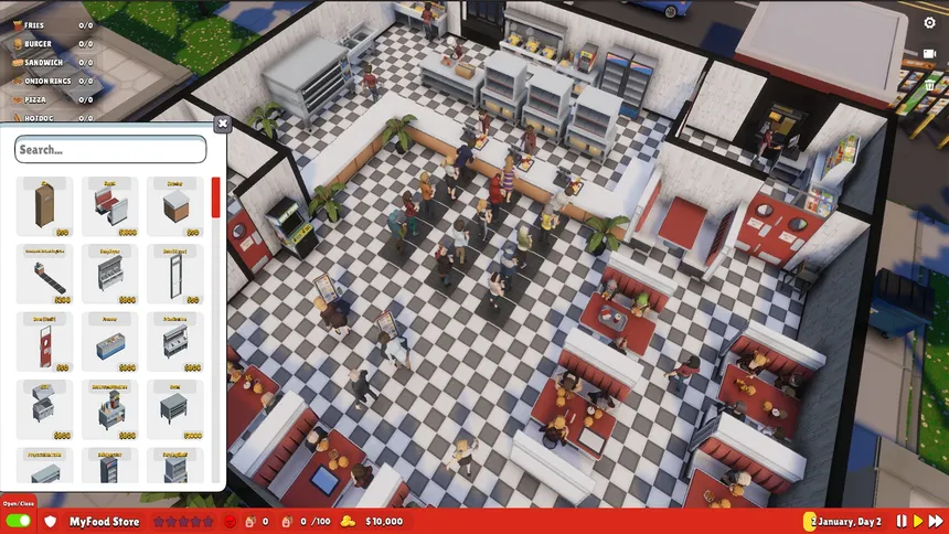 Скриншот 2 к игре Mega Fast Food: A Fast Food Simulator Game