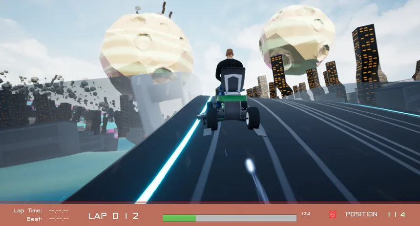 Скриншот 2 к игре Lawnmower Game: Space Race