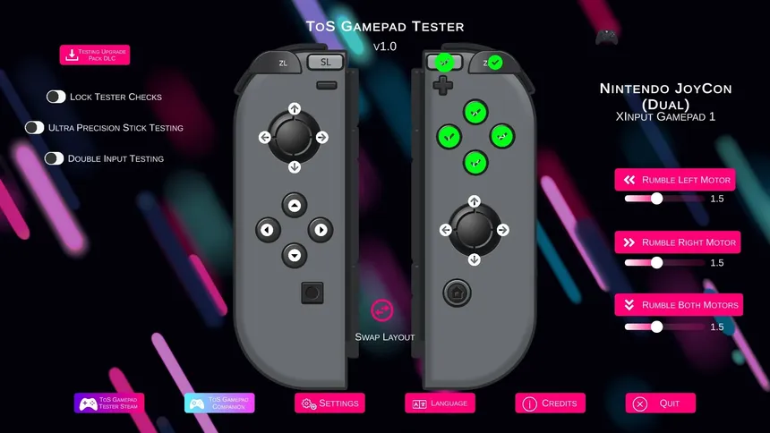Скриншот 6 к игре ToS Gamepad Tester