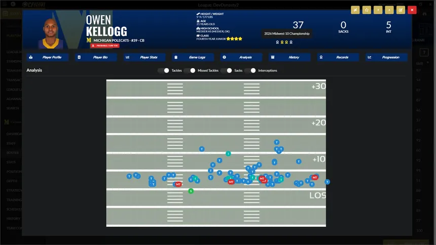 Скриншот 2 к игре Draft Day Sports: College Football 2023
