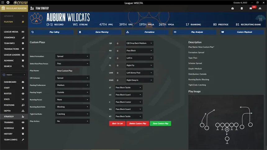 Скриншот 3 к игре Draft Day Sports: College Football 2023