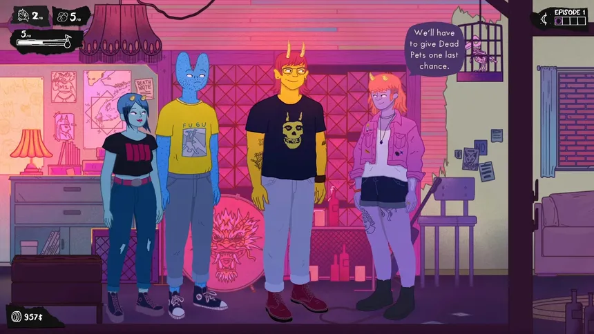 Скриншот 1 к игре Dead Pets: A Punk Rock Slice of Life Sim