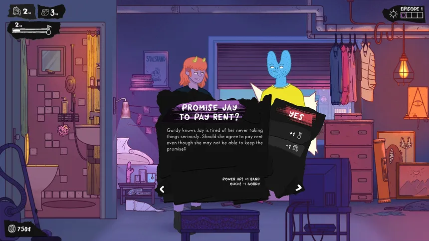 Скриншот 3 к игре Dead Pets: A Punk Rock Slice of Life Sim