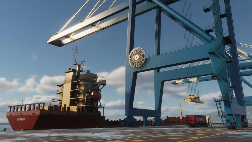 Скриншот 1 к игре Port Cranes : Container Age