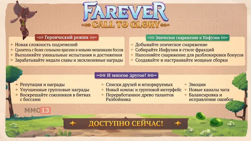 Второй крупный апдейт для MMORPG Farever добавил героическую сложность подземелий
