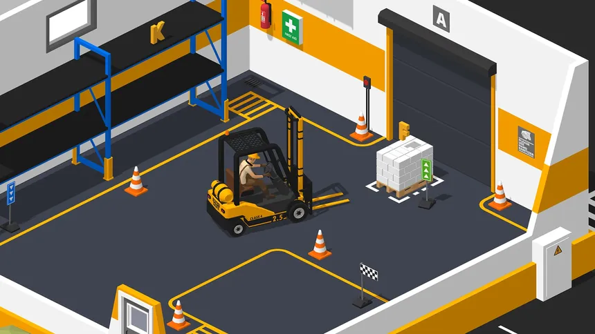 Скриншот 1 к игре Forklift Extreme: Deluxe Edition