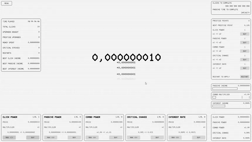 Скриншот 1 к игре The Billion Clicker