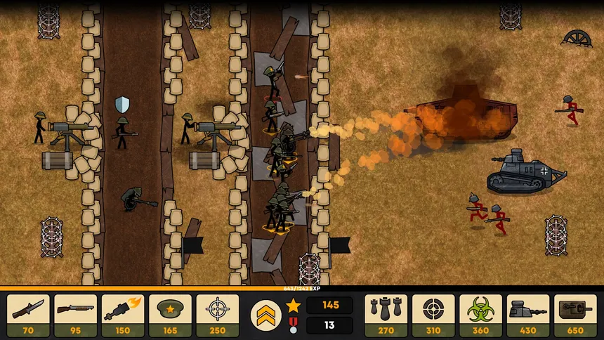 Скриншот 1 к игре Stickman Trenches