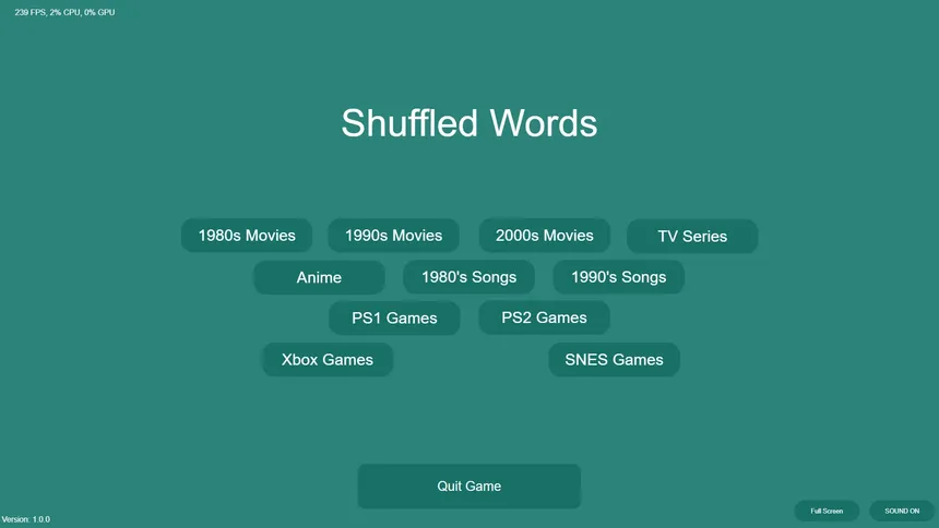 Скриншот 1 к игре Shuffled Words