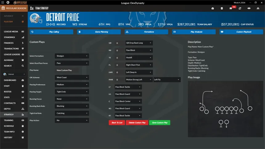 Скриншот 3 к игре Draft Day Sports: Pro Football 2023