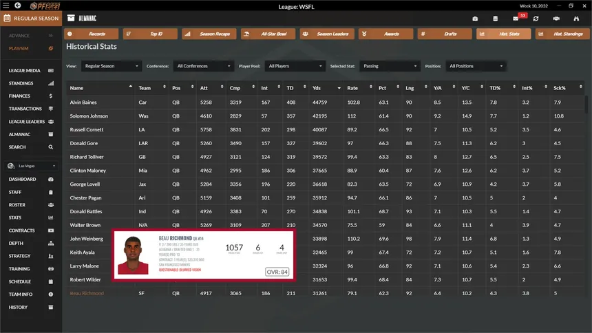 Скриншот 6 к игре Draft Day Sports: Pro Football 2023