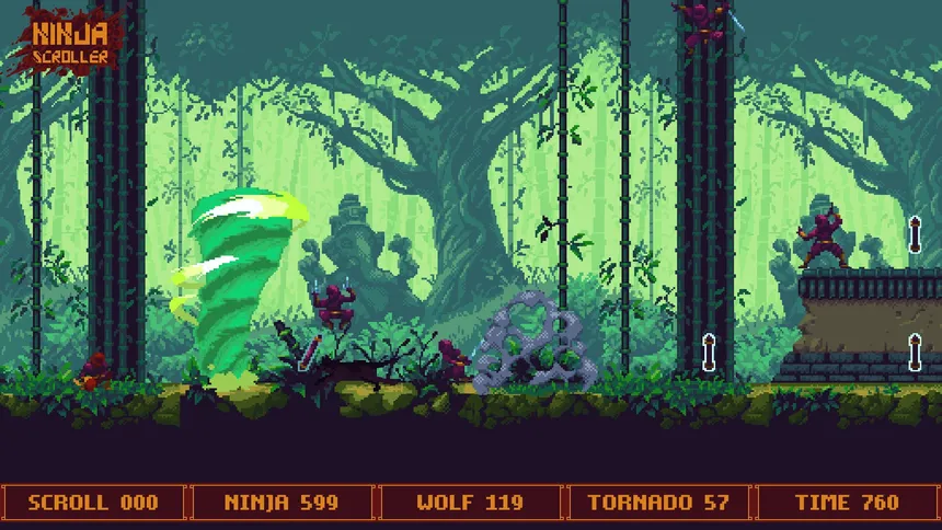 Скриншот 1 к игре Ninja Scroller