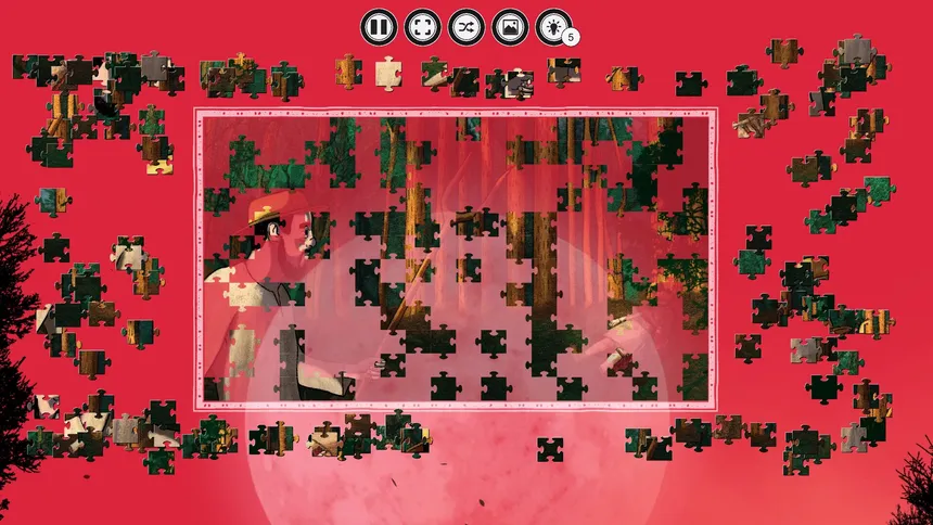 Скриншот 2 к игре The Villager and the Werewolf - A jigsaw puzzle tale