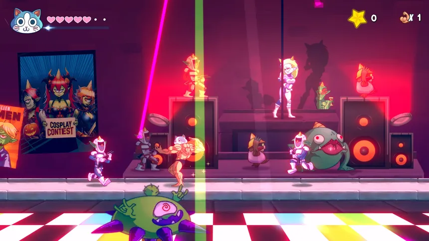 Скриншот 1 к игре KinnikuNeko: SUPER MUSCLE CAT