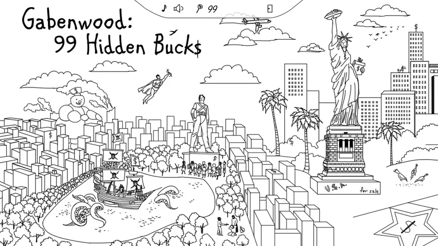 Скриншот 1 к игре Gabenwood: 99 Hidden Bucks