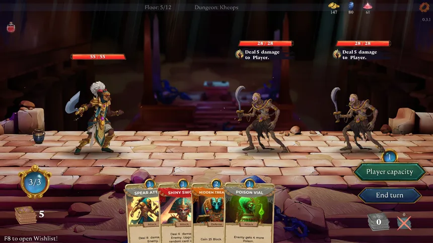 Скриншот 2 к игре Creeping Deck: Pharaoh's Curse