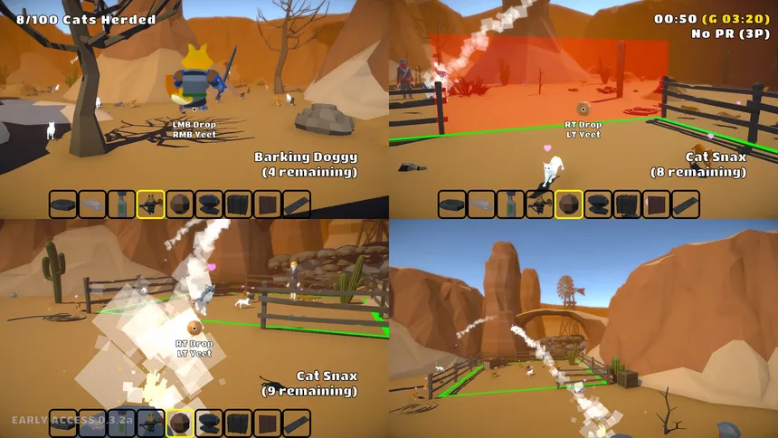 Скриншот 7 к игре Cat Herders: Couch Coop Cat Corralling!