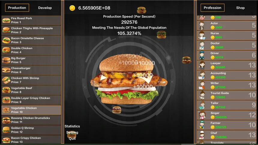 Скриншот 4 к игре Idle Hamburgers Save the World