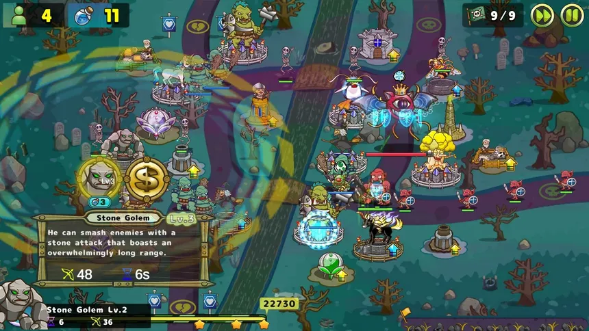 Скриншот 2 к игре Luna & Monsters Tower Defense -The deprived magical kingdom-