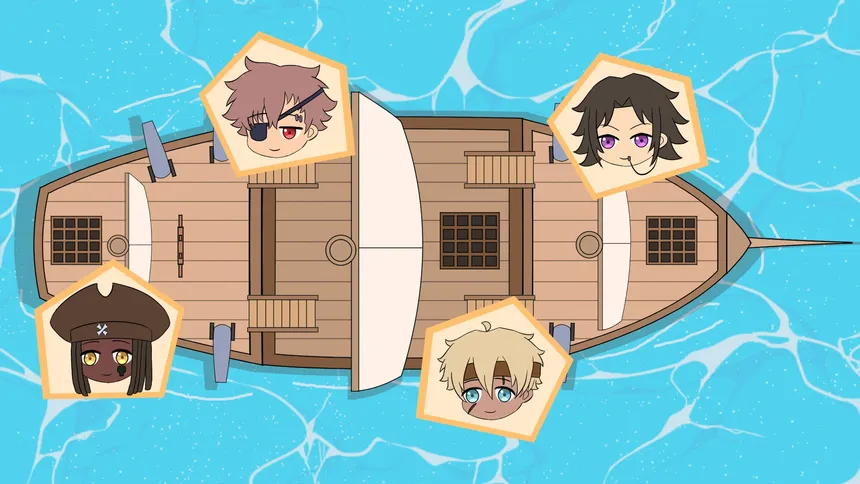 Скриншот 2 к игре Rapscallions On Deck - Friendship Otome