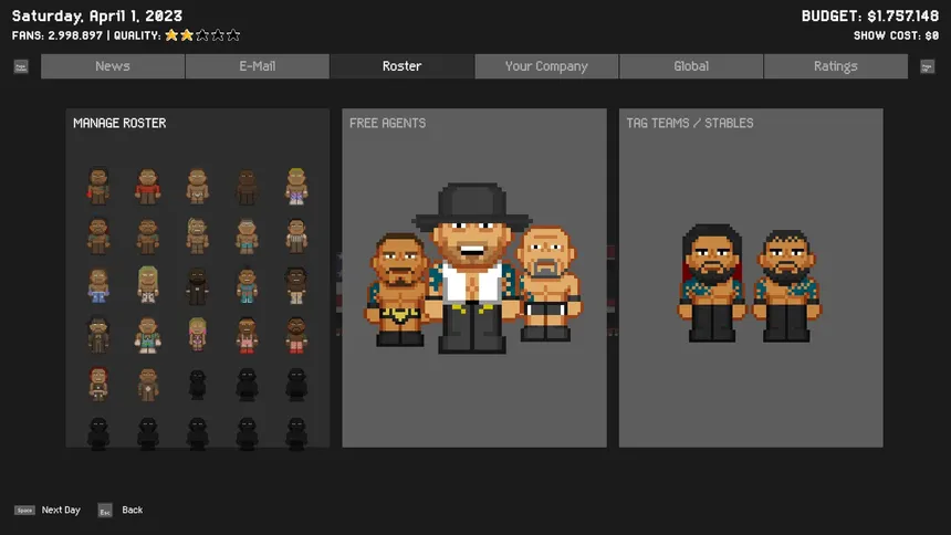 Скриншот 1 к игре Wrestling Manager 2023