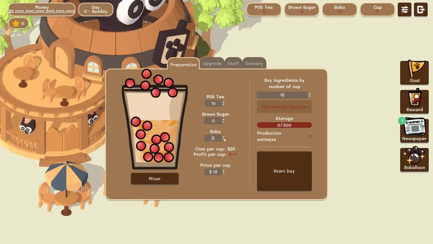 Скриншот 2 к игре Boba Simulator : Idle Shop Management