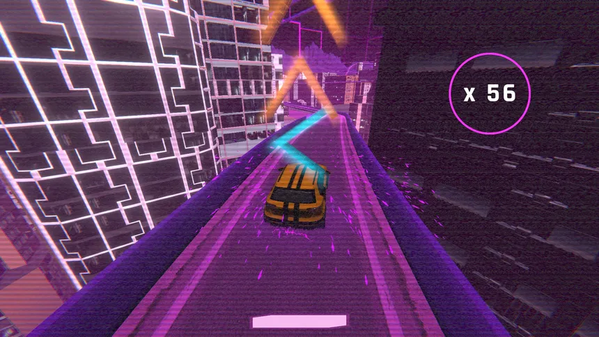 Скриншот 2 к игре Rhythm Drive: Synthwave City