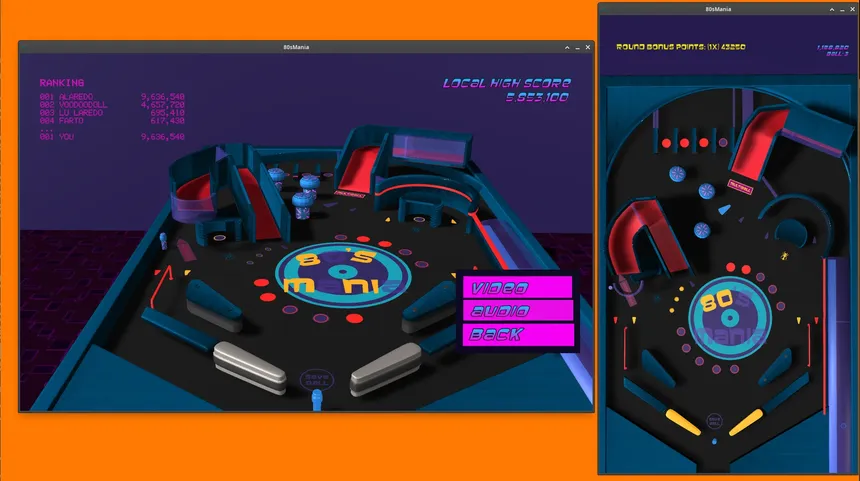 Скриншот 2 к игре 80's Mania Pinball