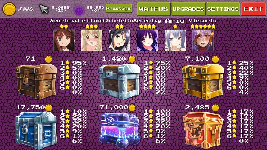 Скриншот 4 к игре Loot Box Waifus