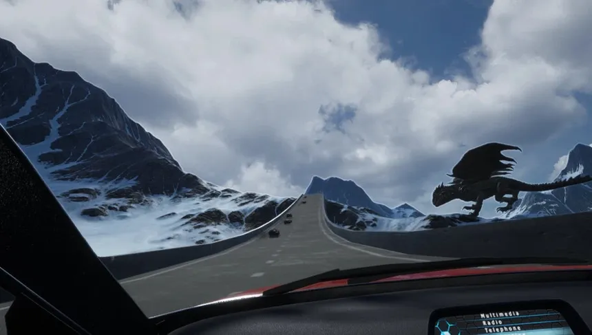 Скриншот 1 к игре VR Racing on Dinosaur Island