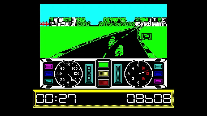 Скриншот 2 к игре Super Cycle (C64/CPC/Spectrum)
