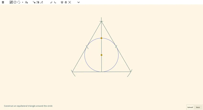 Скриншот 2 к игре Ecocoru : Euclidean Constructions -- Compass & Ruler
