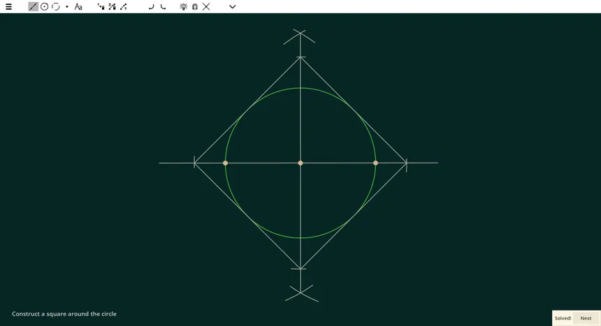 Скриншот 3 к игре Ecocoru : Euclidean Constructions -- Compass & Ruler