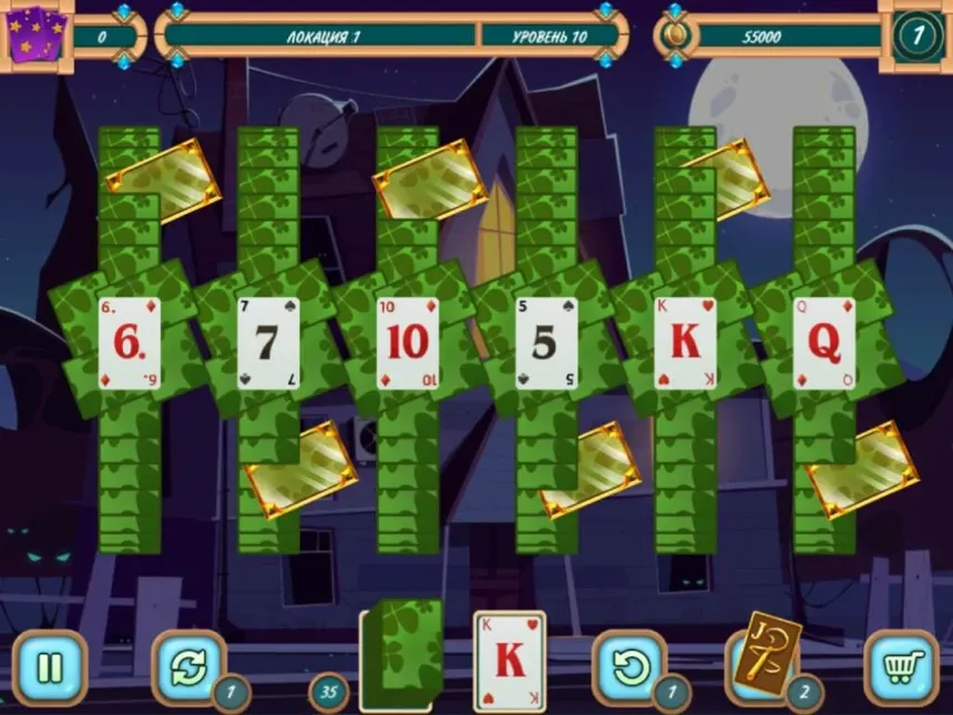 Скриншот 1 к игре Sweet Solitaire. School Witch 3