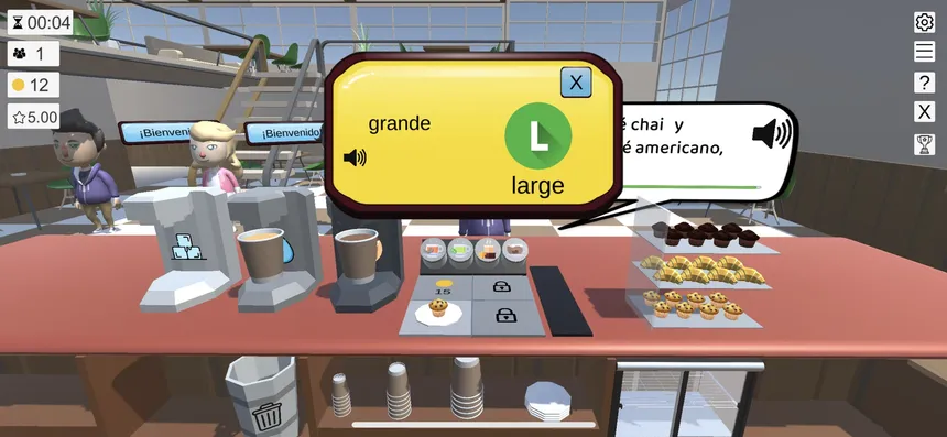 Скриншот 2 к игре Lost Abroad Café: A Language Learning Management Sim