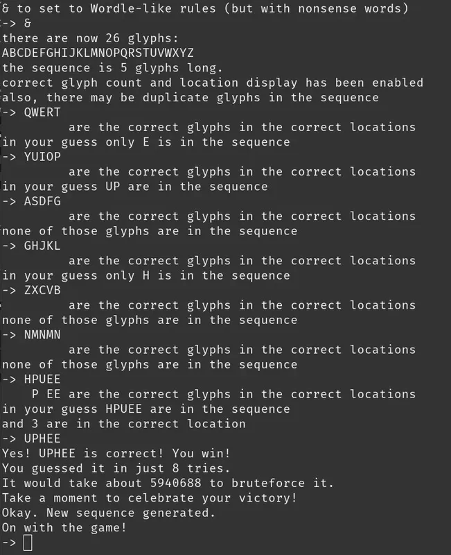 Скриншот 2 к игре Glyph Guesser