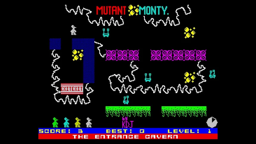 Скриншот 1 к игре Mutant Monty (C64/CPC/Spectrum)