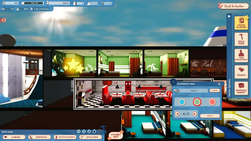 Скриншот 1 к игре Cruise Ship Manager: Prologue - Maiden Voyage